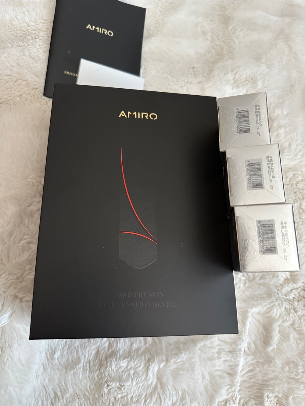 Black & Red RF Skin Rejuvenation Device - Women's Home Skincare Tool